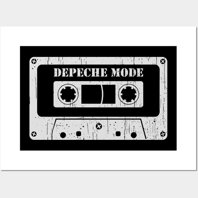 Depeche Mode - Vintage Cassette White Wall Art by FeelgoodShirt